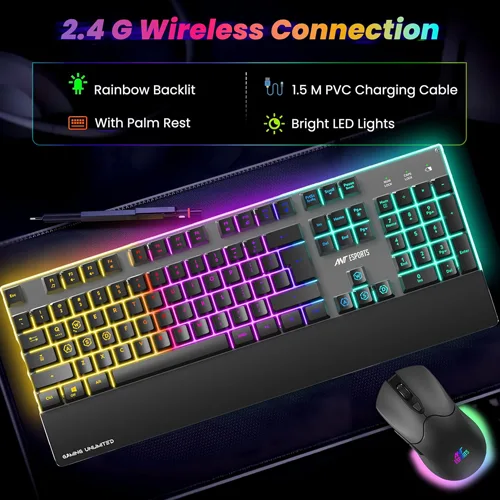 Ant Esports KM500 Pro Wireless Keyboard and Mouse Combo